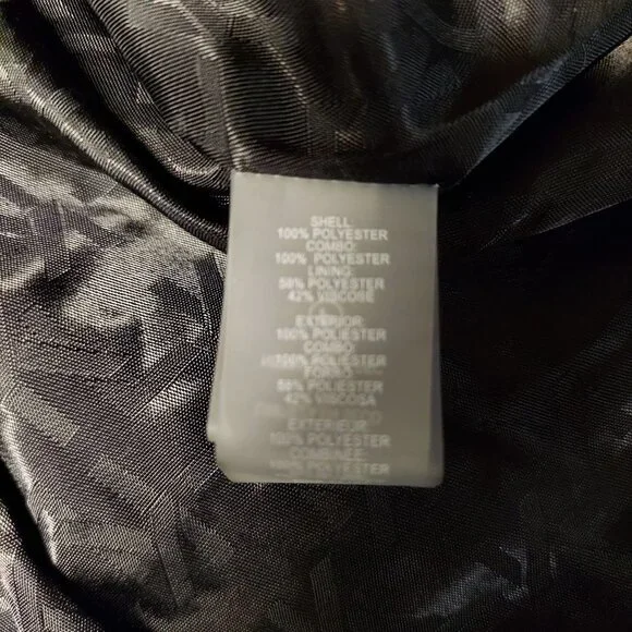 ☆☆SOLD☆☆ Karl Lagerfeld Paris Women's Puff-Sleeve Black Taffeta A-Line Dress - Picture 10 of 10